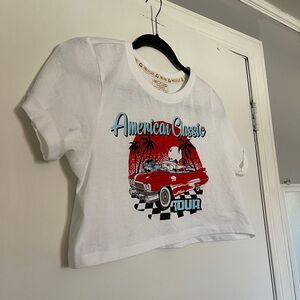 Recycled Threads Vintage Car Crop Top‎ Size XS